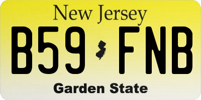 NJ license plate B59FNB