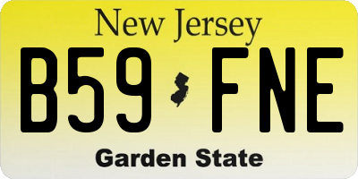NJ license plate B59FNE