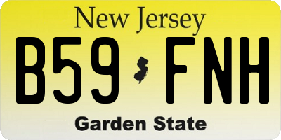 NJ license plate B59FNH