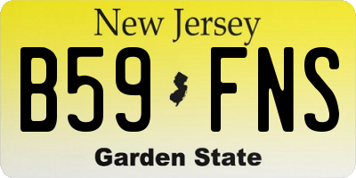 NJ license plate B59FNS