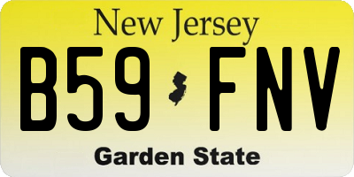 NJ license plate B59FNV