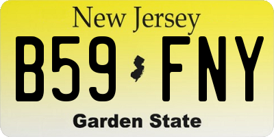 NJ license plate B59FNY