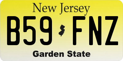 NJ license plate B59FNZ