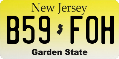 NJ license plate B59FOH