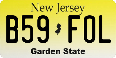 NJ license plate B59FOL