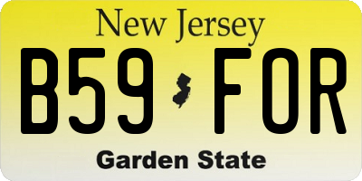 NJ license plate B59FOR