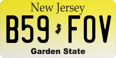 NJ license plate B59FOV