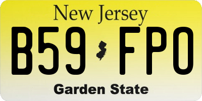 NJ license plate B59FPO