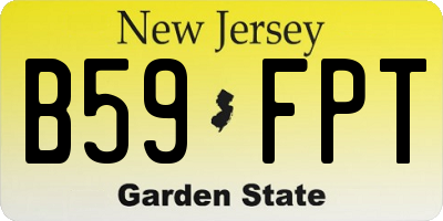 NJ license plate B59FPT