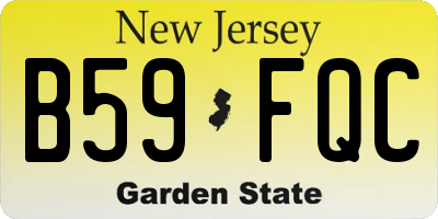 NJ license plate B59FQC
