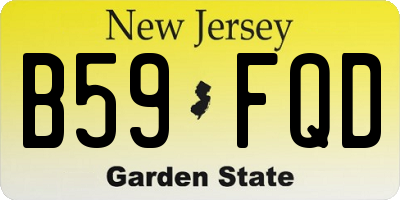 NJ license plate B59FQD