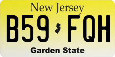 NJ license plate B59FQH