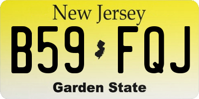NJ license plate B59FQJ