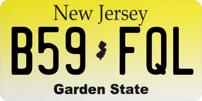 NJ license plate B59FQL