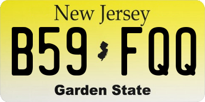 NJ license plate B59FQQ