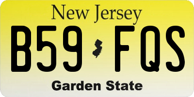NJ license plate B59FQS