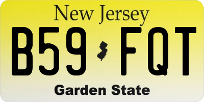NJ license plate B59FQT