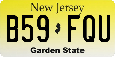 NJ license plate B59FQU