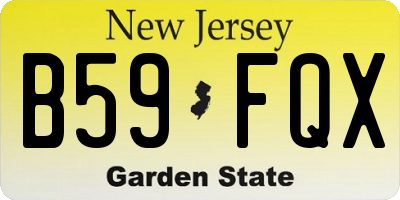 NJ license plate B59FQX