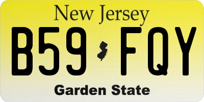 NJ license plate B59FQY