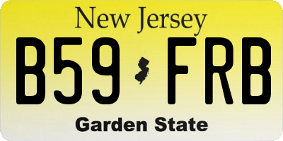 NJ license plate B59FRB