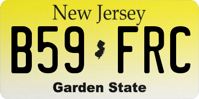 NJ license plate B59FRC