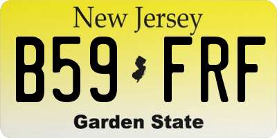 NJ license plate B59FRF