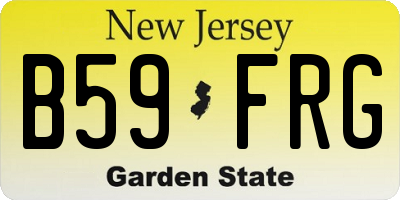 NJ license plate B59FRG