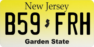 NJ license plate B59FRH