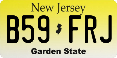 NJ license plate B59FRJ