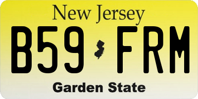 NJ license plate B59FRM