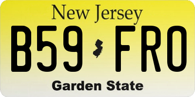 NJ license plate B59FRO