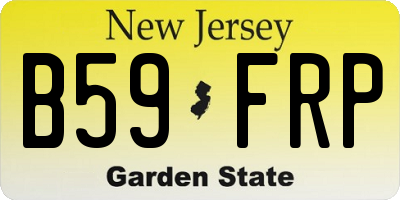 NJ license plate B59FRP