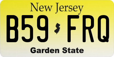 NJ license plate B59FRQ