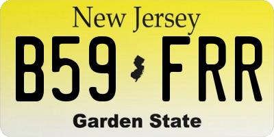 NJ license plate B59FRR