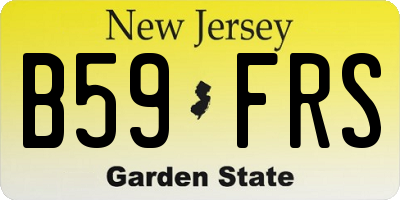 NJ license plate B59FRS
