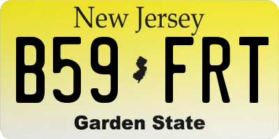 NJ license plate B59FRT