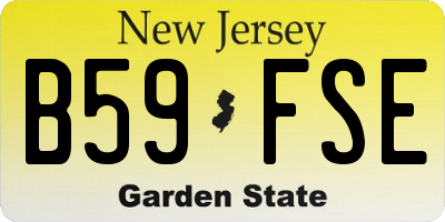 NJ license plate B59FSE