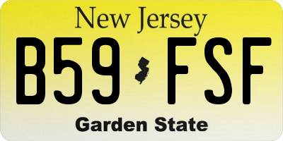 NJ license plate B59FSF