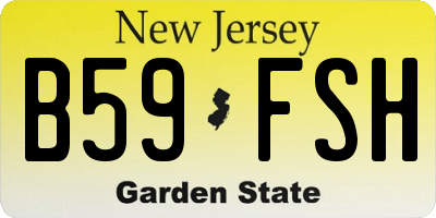 NJ license plate B59FSH