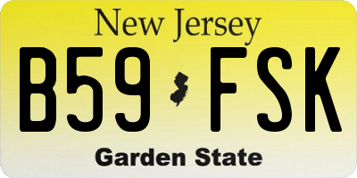 NJ license plate B59FSK