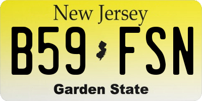 NJ license plate B59FSN
