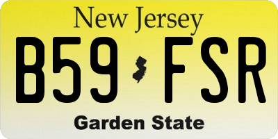 NJ license plate B59FSR