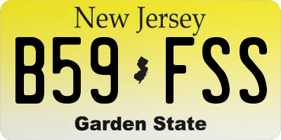 NJ license plate B59FSS