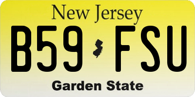 NJ license plate B59FSU