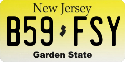 NJ license plate B59FSY