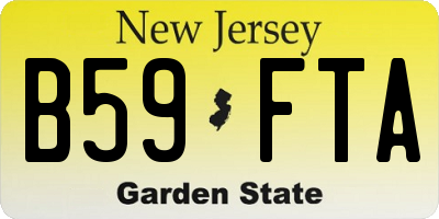 NJ license plate B59FTA