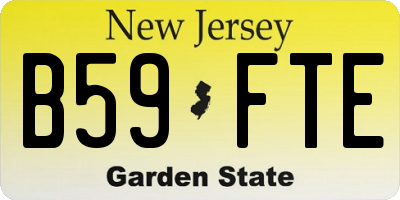 NJ license plate B59FTE