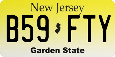 NJ license plate B59FTY