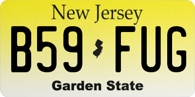 NJ license plate B59FUG